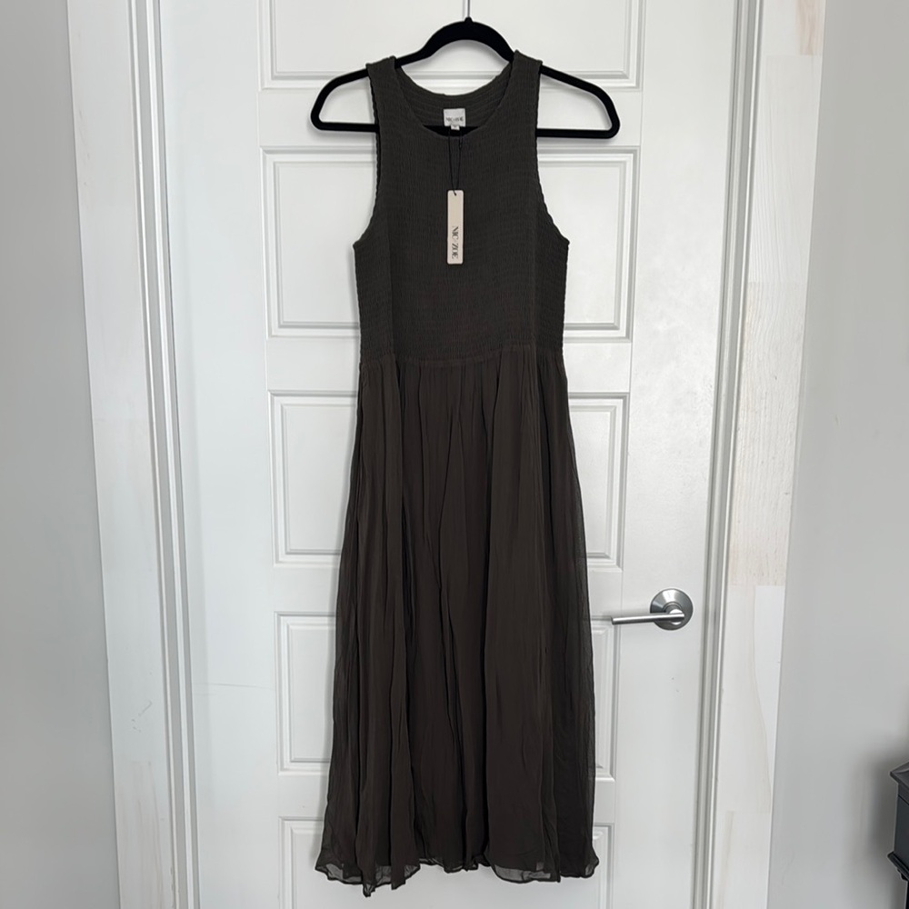 NIC+ZOE Olive Midi Dress NWT *new*